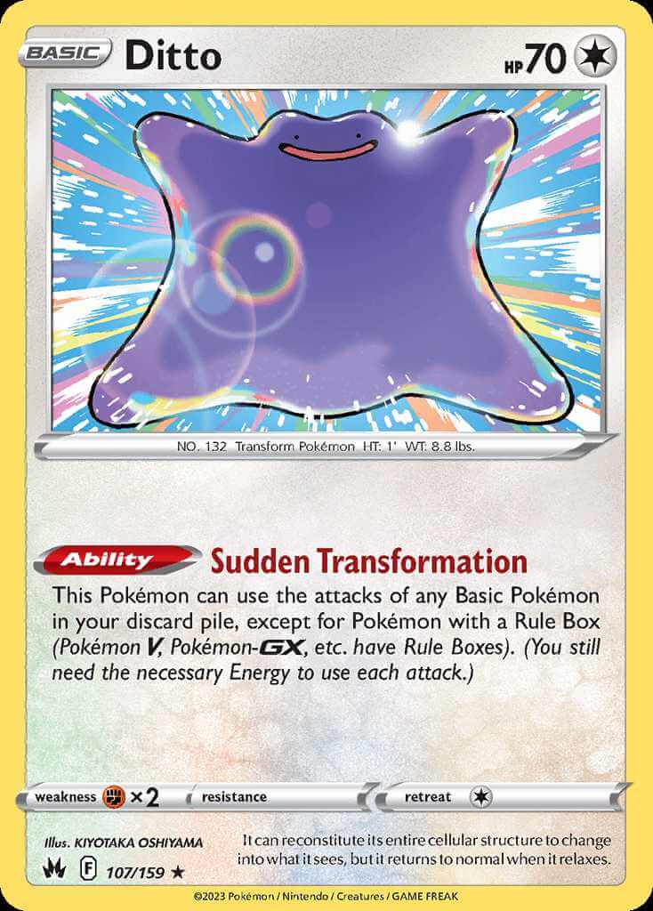 107/159 REVERSE HOLO Ditto - Crown Zenith