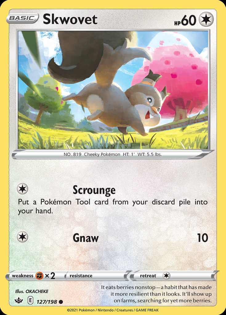 127/198 REVERSE HOLO Skwovet - Chilling Reign