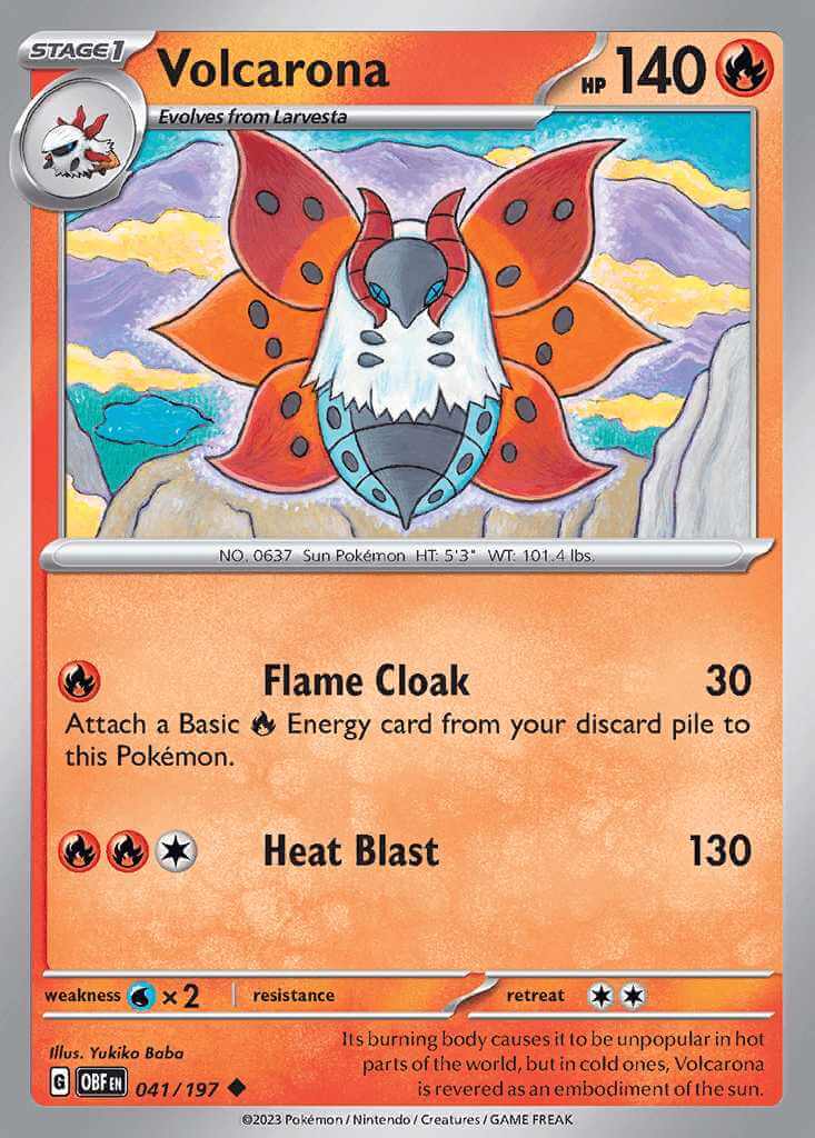 041/197 Volcarona - Obsidian Flames