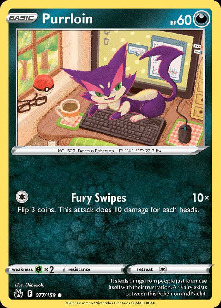 077/159 Purrloin - Crown Zenith