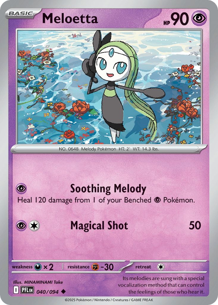 040/094 REVERSE HOLO Meloetta - Phantasmal Flames