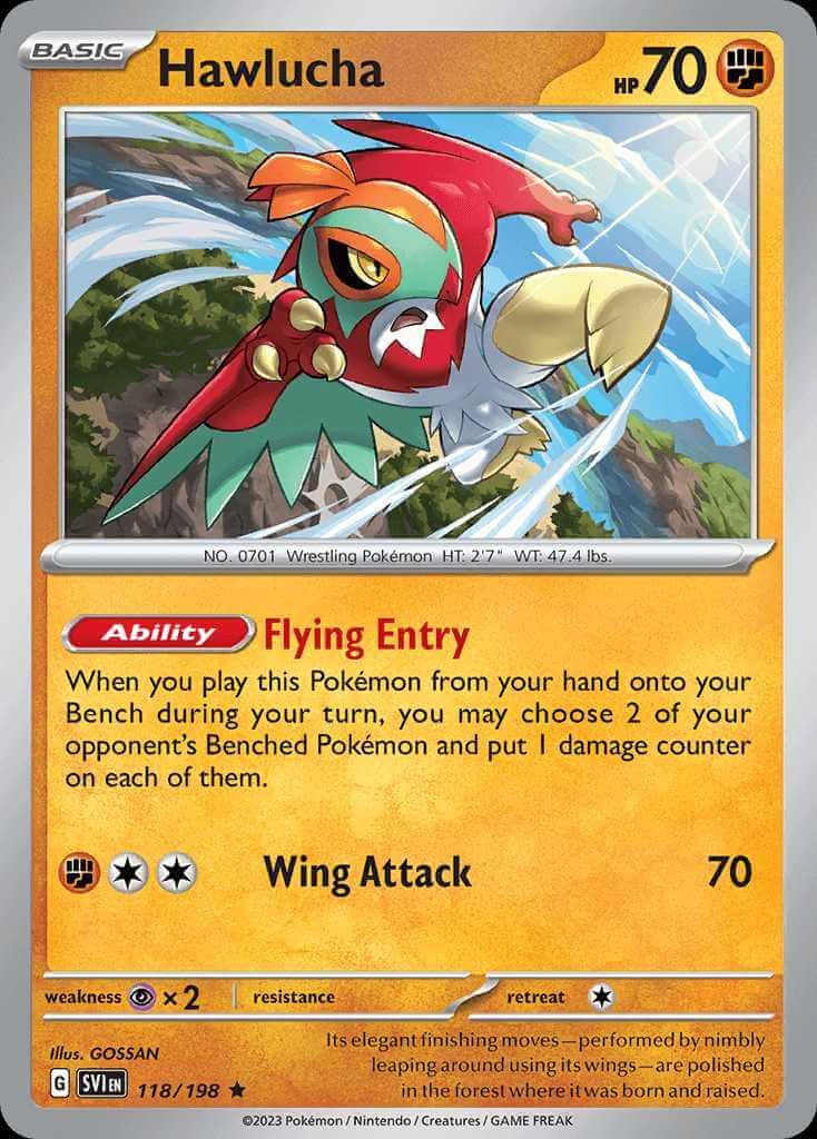 118/198 HOLO Hawlucha - Scarlet and Violet
