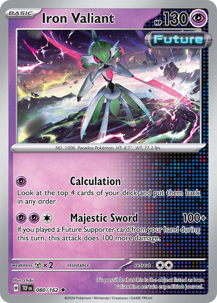 080/162 REVERSE HOLO Iron Valiant - Temporal Forces