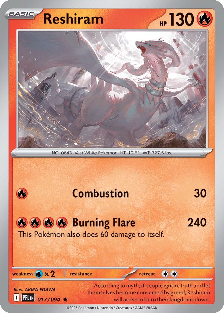 017/094 HOLO Reshiram - Phantasmal Flames