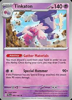 105/193 REVERSE HOLO Tinkaton - Paldea Evolved