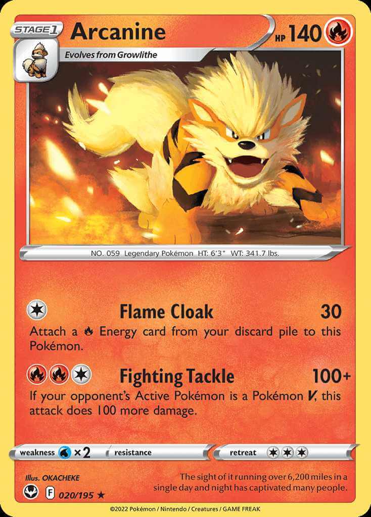 020/195 Arcanine - Silver Tempest