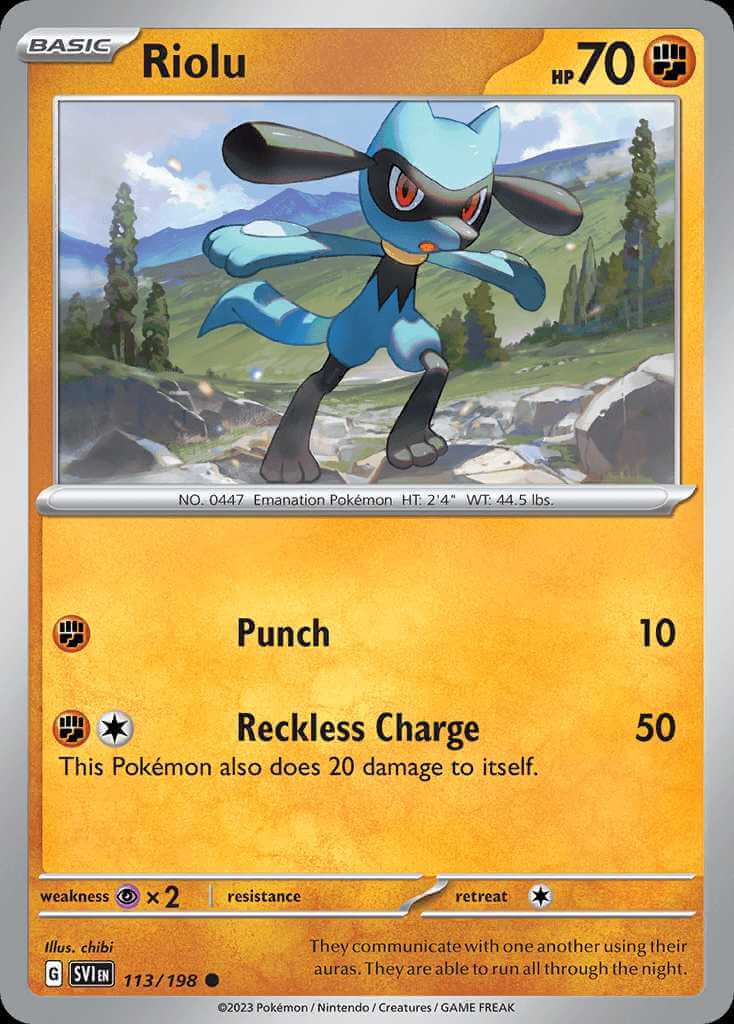 113/198 Riolu - Scarlet and Violet