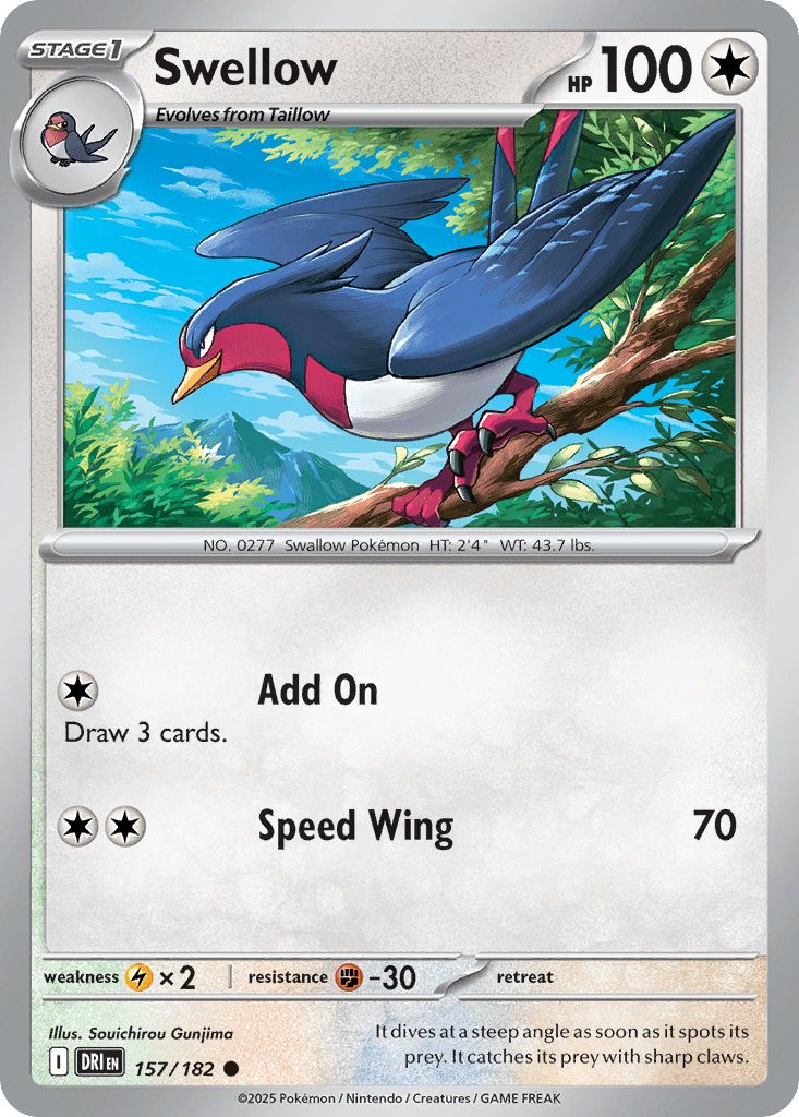 157/182 Swellow - Destined Rivals
