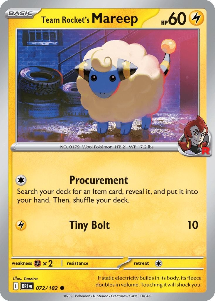 072/182 Team Rocket's Mareep - Destined Rivals