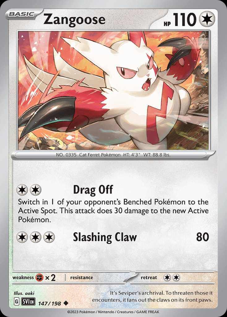 147/198 Zangoose - Scarlet and Violet