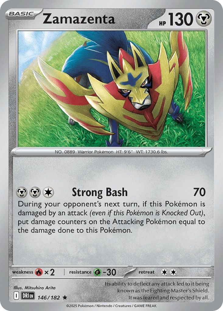 146/182 REVERSE HOLO Zamazenta - Destined Rivals