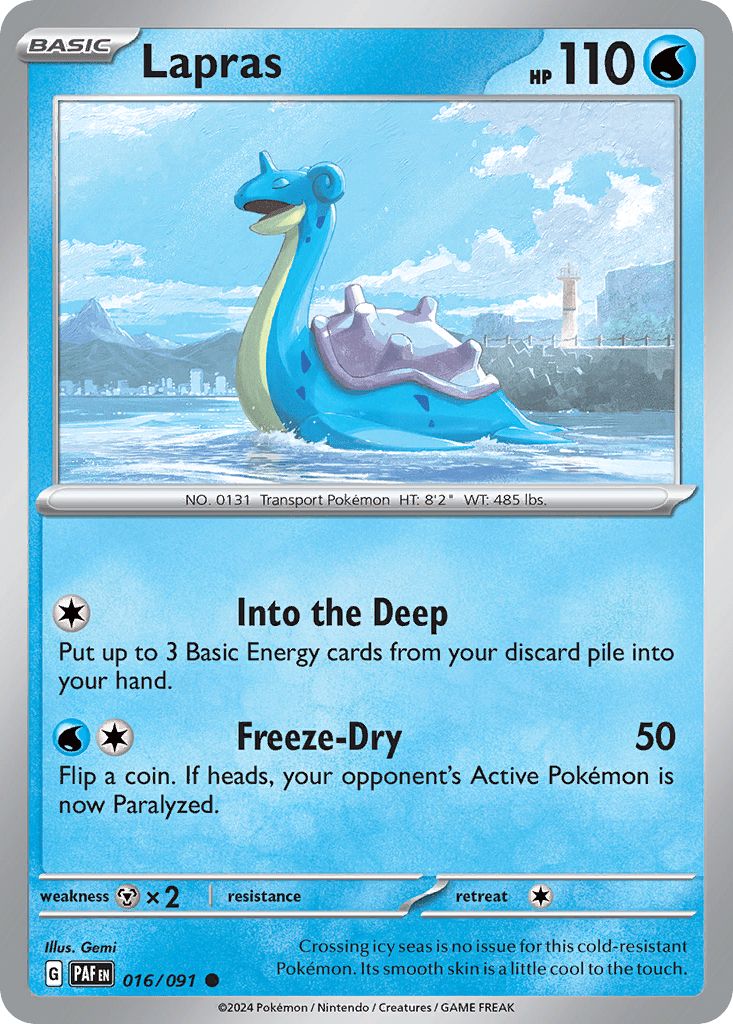 016/091 Lapras - Paldean Fates