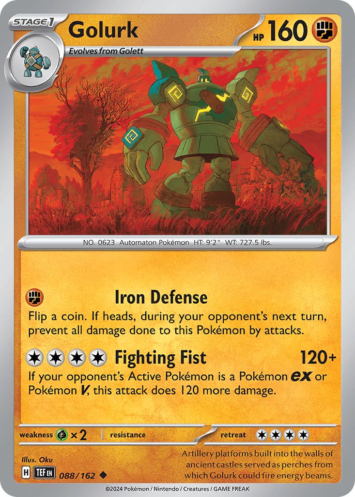 088/162 REVERSE HOLO Golurk - Temporal Forces