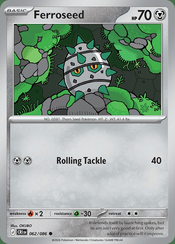 062/086 Ferroseed - Chaos Rising