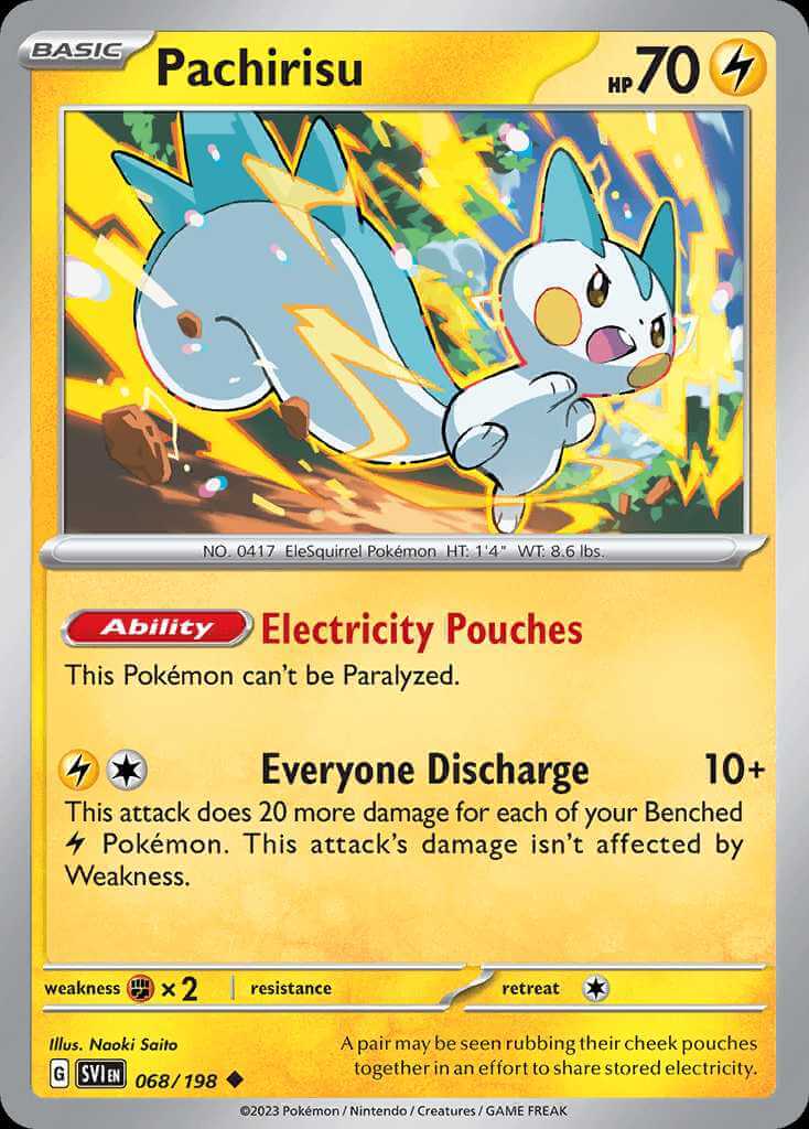 068/198 REVERSE HOLO Pachirisu - Scarlet and Violet