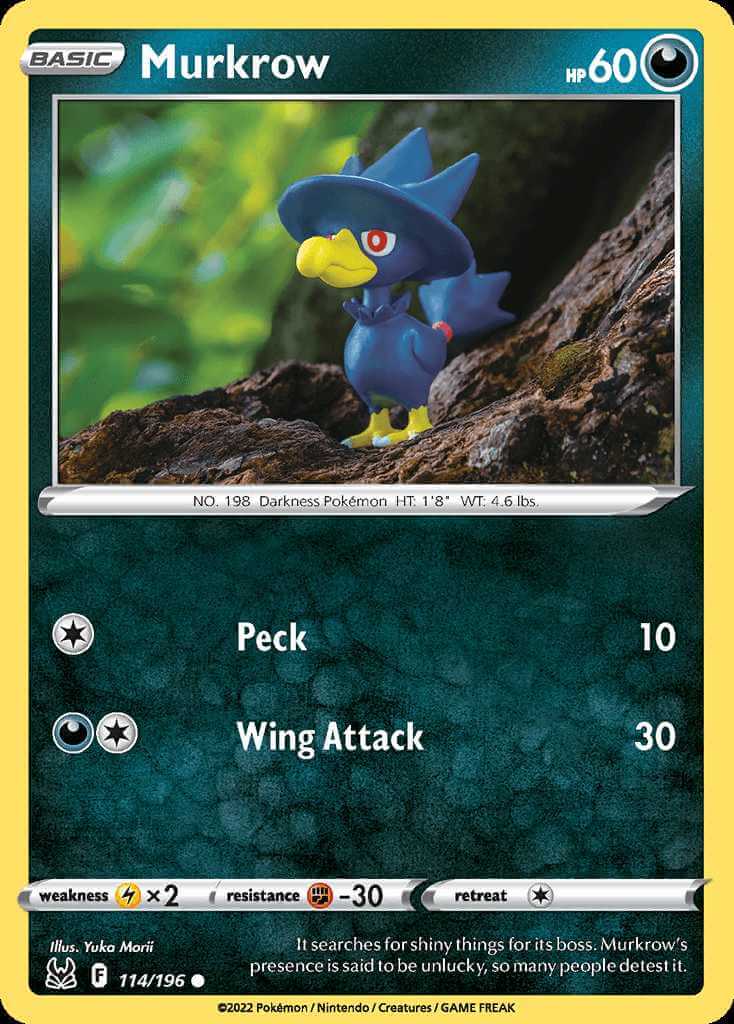 114/196 Murkrow - Lost Origin