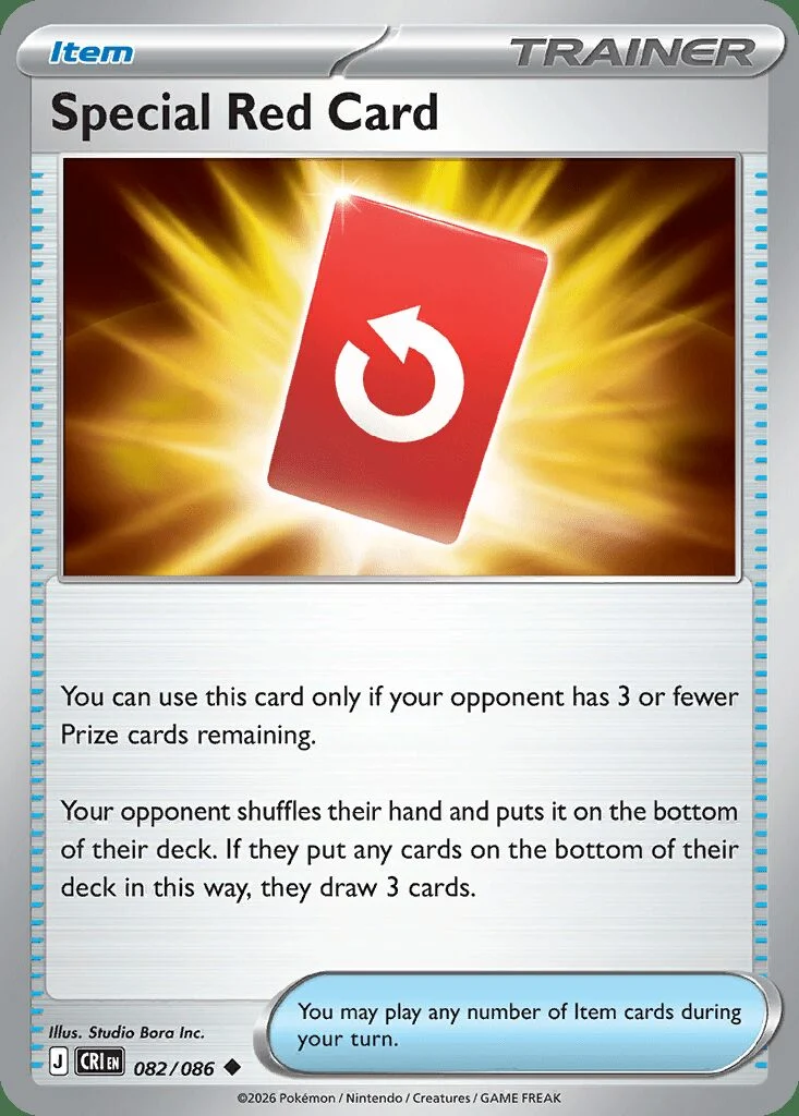 082/086 REVERSE HOLO Special Red Card - Chaos Rising