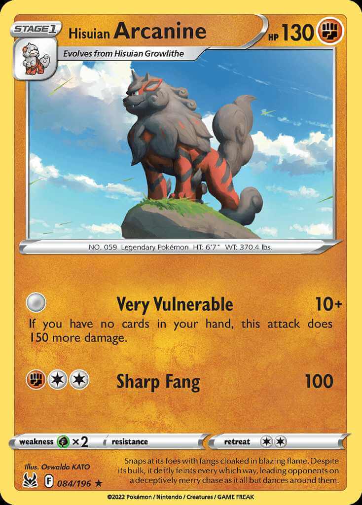 084/196 Hisuian Arcanine - Lost Origin