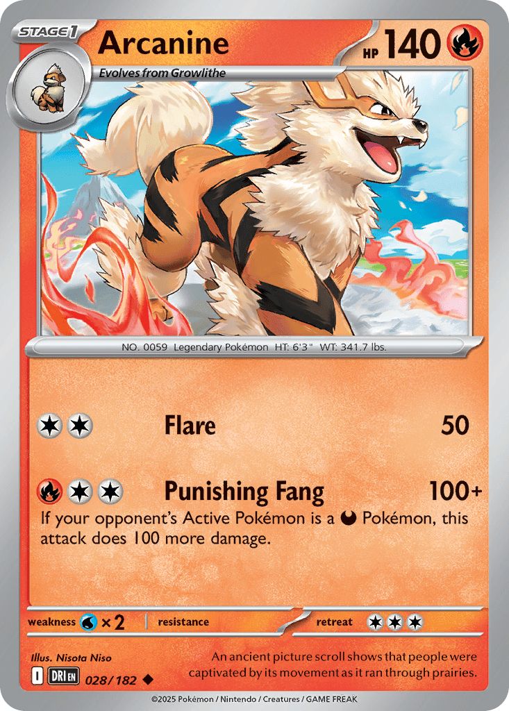 028/182 Arcanine - Destined Rivals