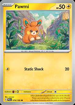 074/193 REVERSE HOLO Pawmi - Paldea Evolved