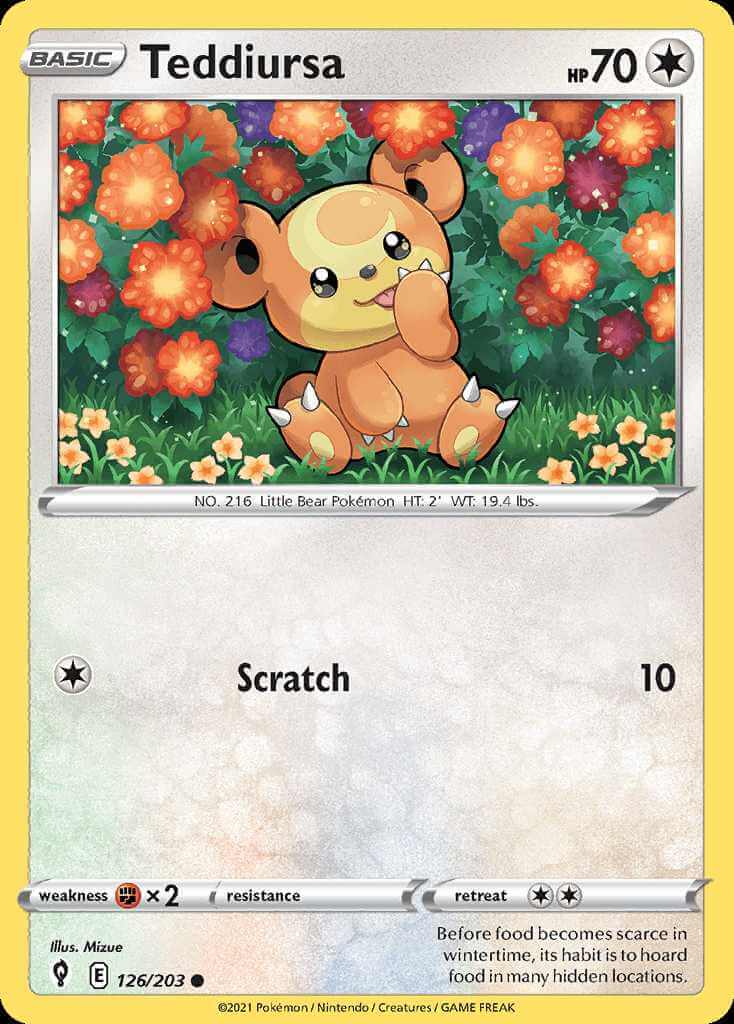 126/203 Teddiursa - Evolving Skies