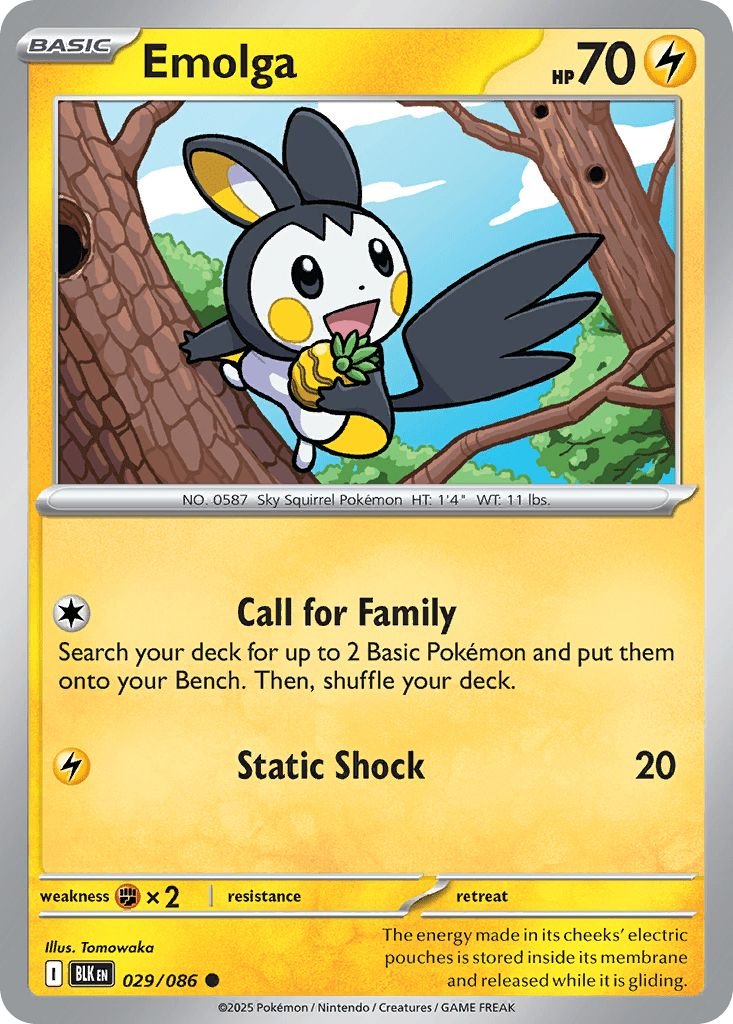 029/086 Emolga - Black Bolt