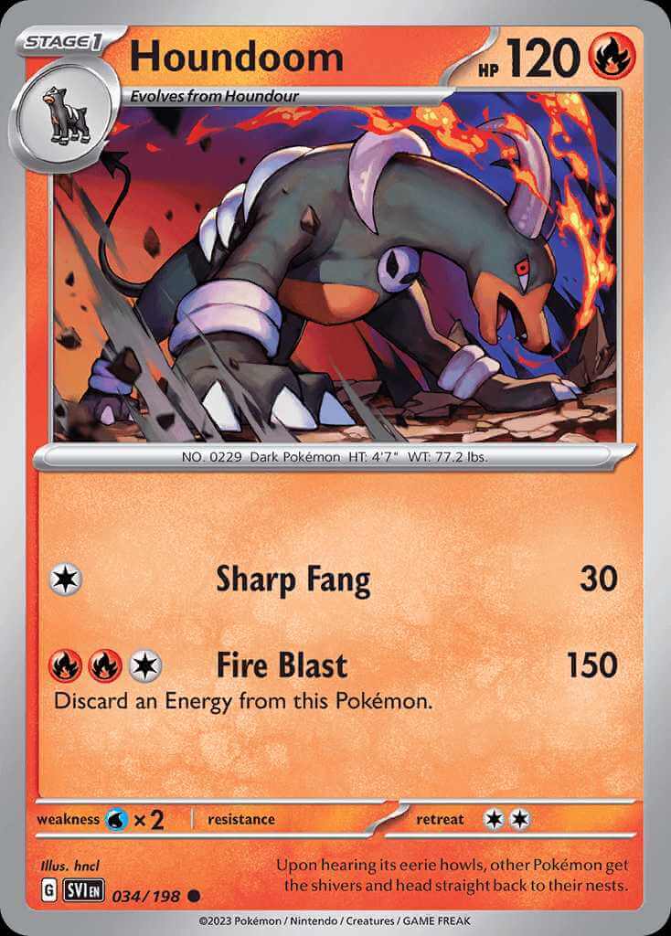 034/198 Houndoom - Scarlet and Violet