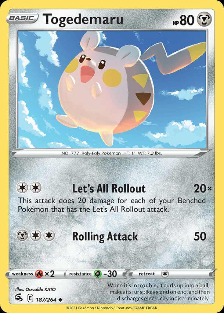 187/264 REVERSE HOLO Togedemaru - Fusion Strike
