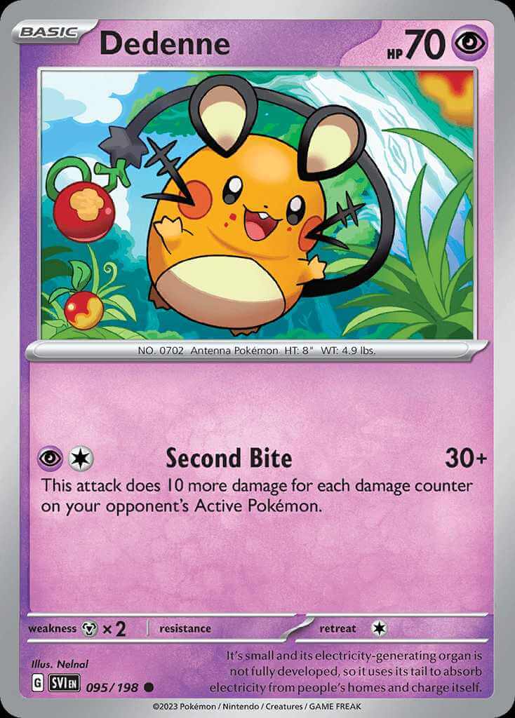 095/198 REVERSE HOLO Dedenne - Scarlet and Violet