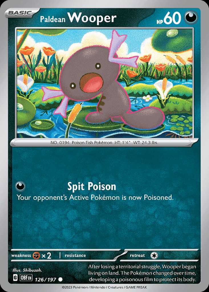 126/197 Paldean Wooper - Obsidian Flames