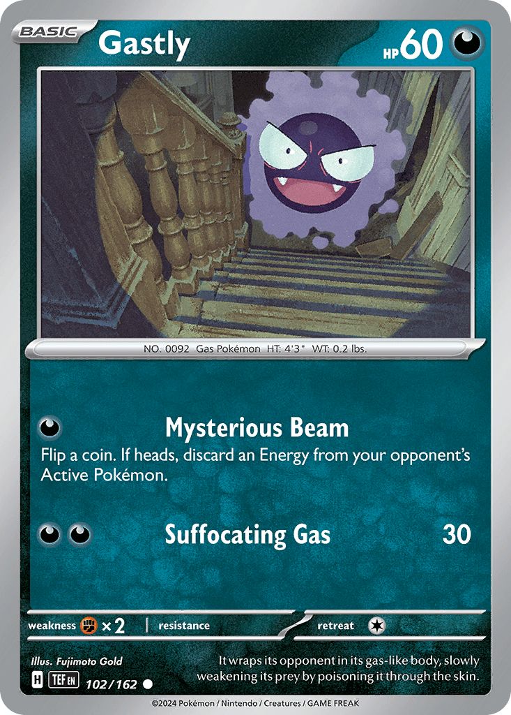 102/162 REVERSE HOLO Gastly - Temporal Forces