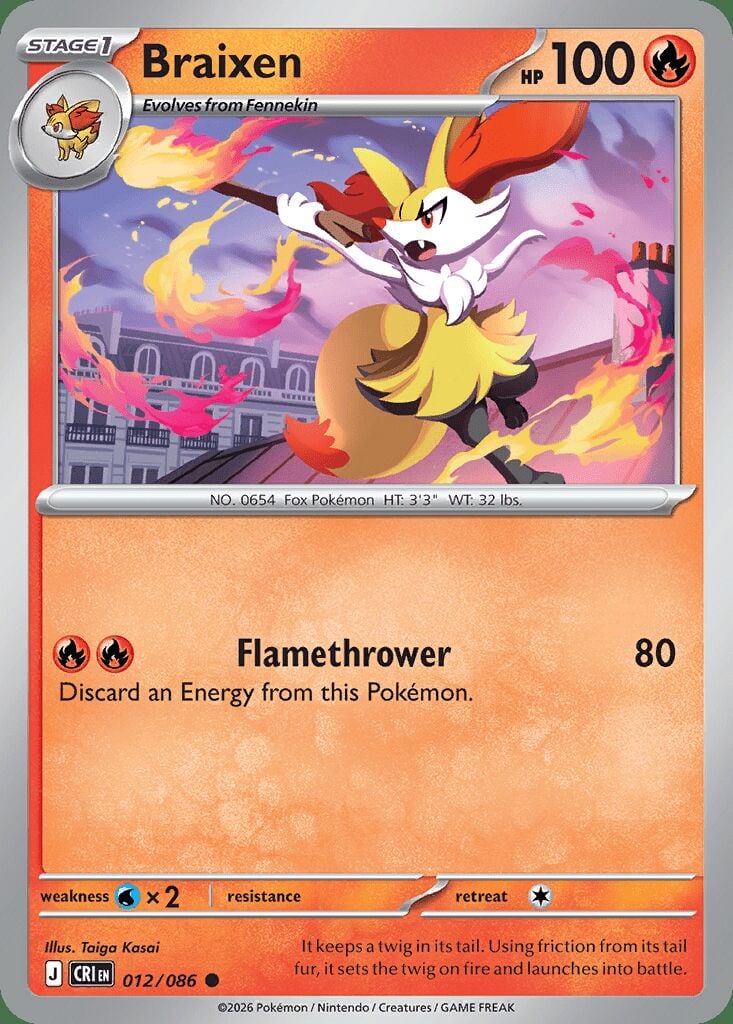 012/086 Braixen - Chaos Rising