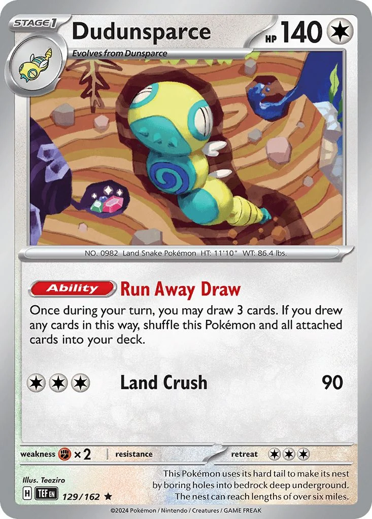 129/162 HOLO Dudunsparce - Temporal Forces
