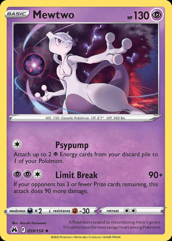 059/159 REVERSE HOLO Mewtwo - Crown Zenith