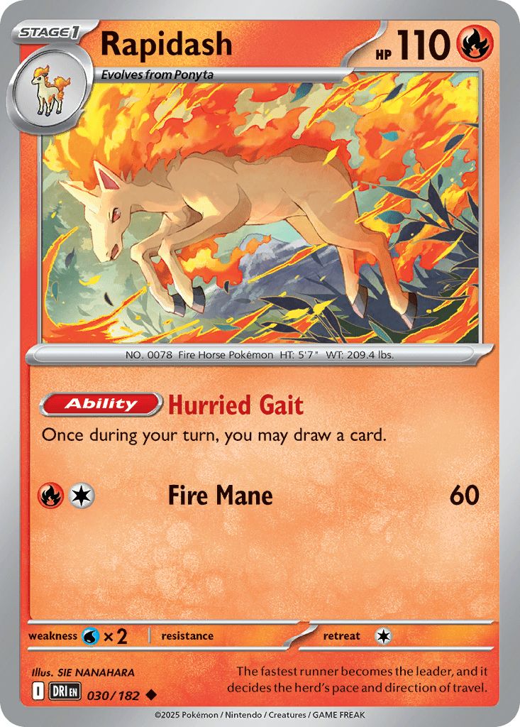 030/182 Rapidash - Destined Rivals