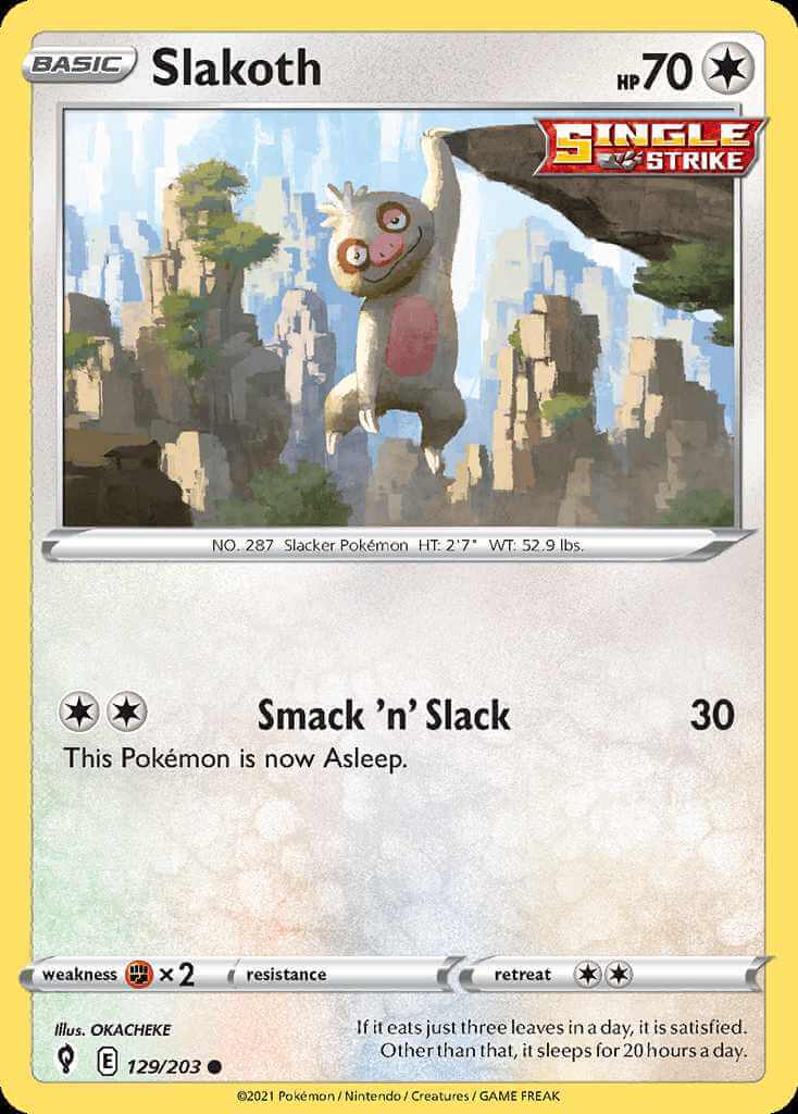 129/203 Slakoth - Evolving Skies
