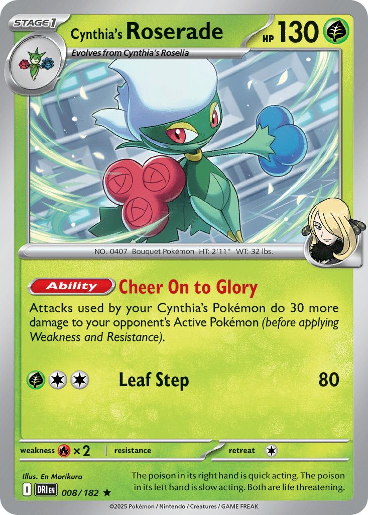008/182 HOLO Cynthia's Roserade - Destined Rival
