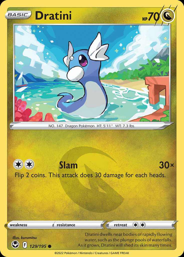 129/195 Dratini - Silver Tempest