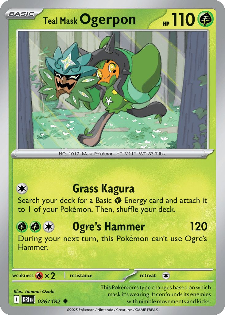 026/182 Teal Mask Ogerpon - Destined Rivals