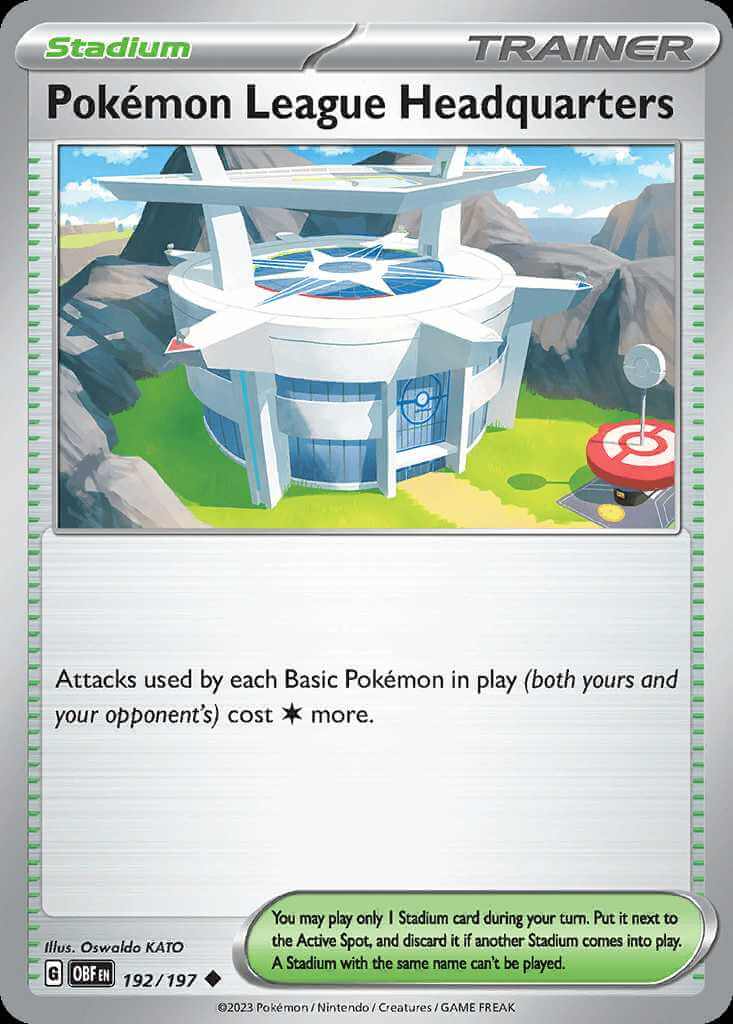 192/197 Pokémon League Headquarters - Obsidian Flames