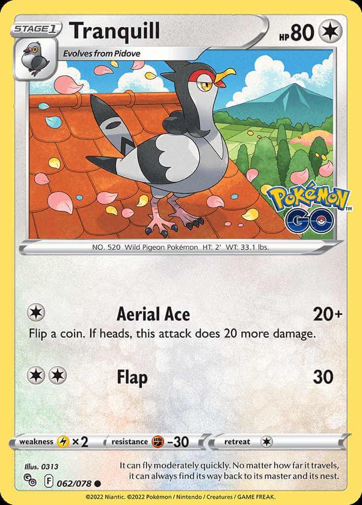 062/078 Tranquill - Pokémon GO