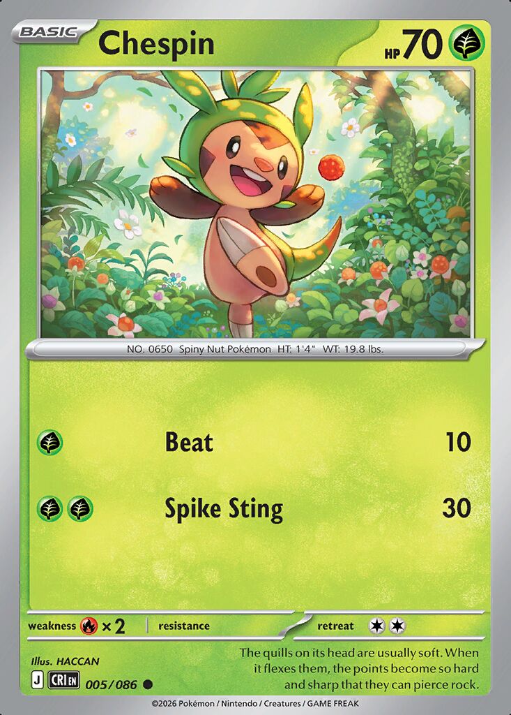 005/086 Chespin - Chaos Rising