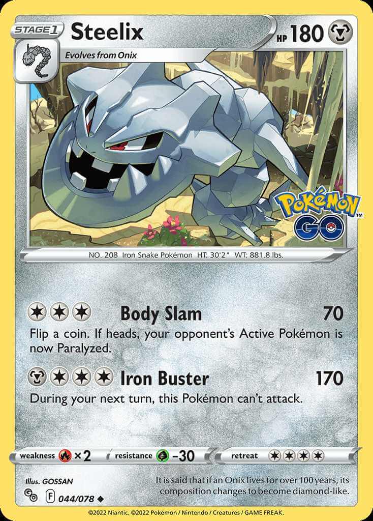 044/078 REVERSE HOLO Steelix - Pokémon GO