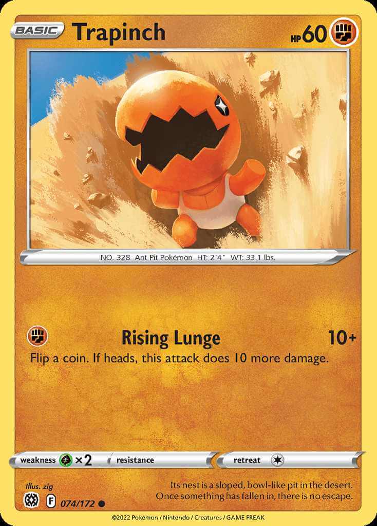 074/172 REVERSE HOLO Trapinch - Brilliant Stars