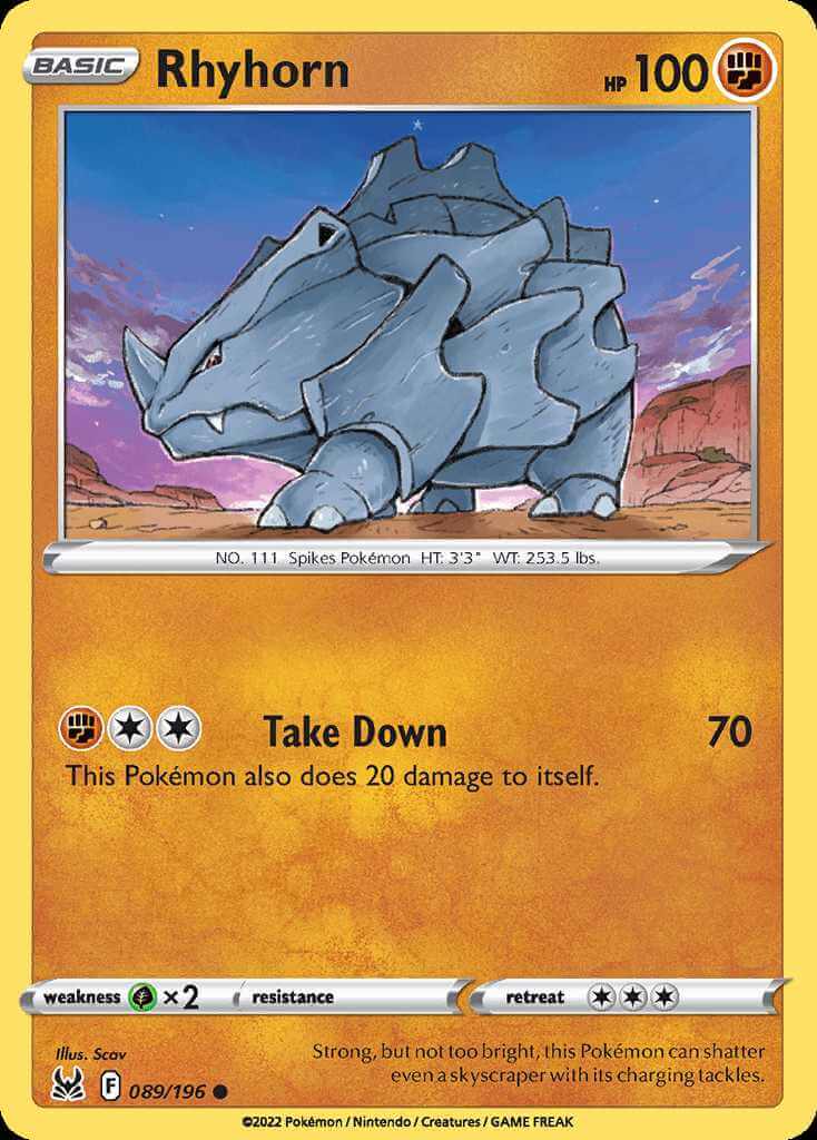 089/196 Rhyhorn - Lost Origin