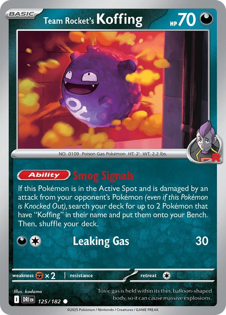 125/182 Team Rocket's Koffing - Destined Rivals