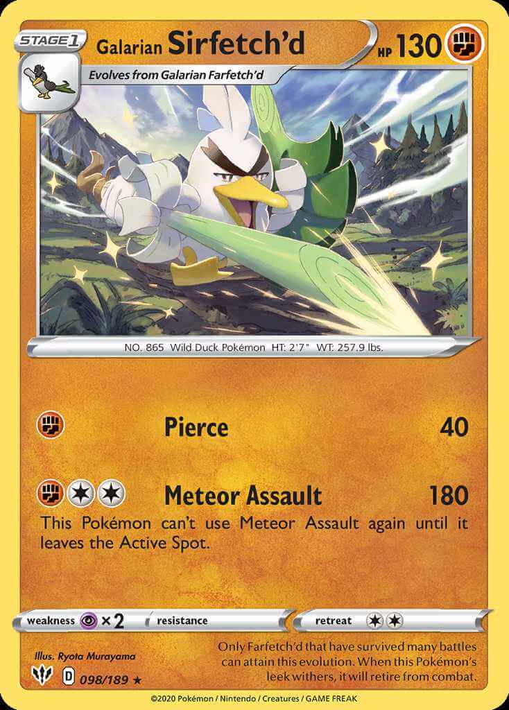 098/189 Galarian Sirfetch'd - Darkness Ablaze