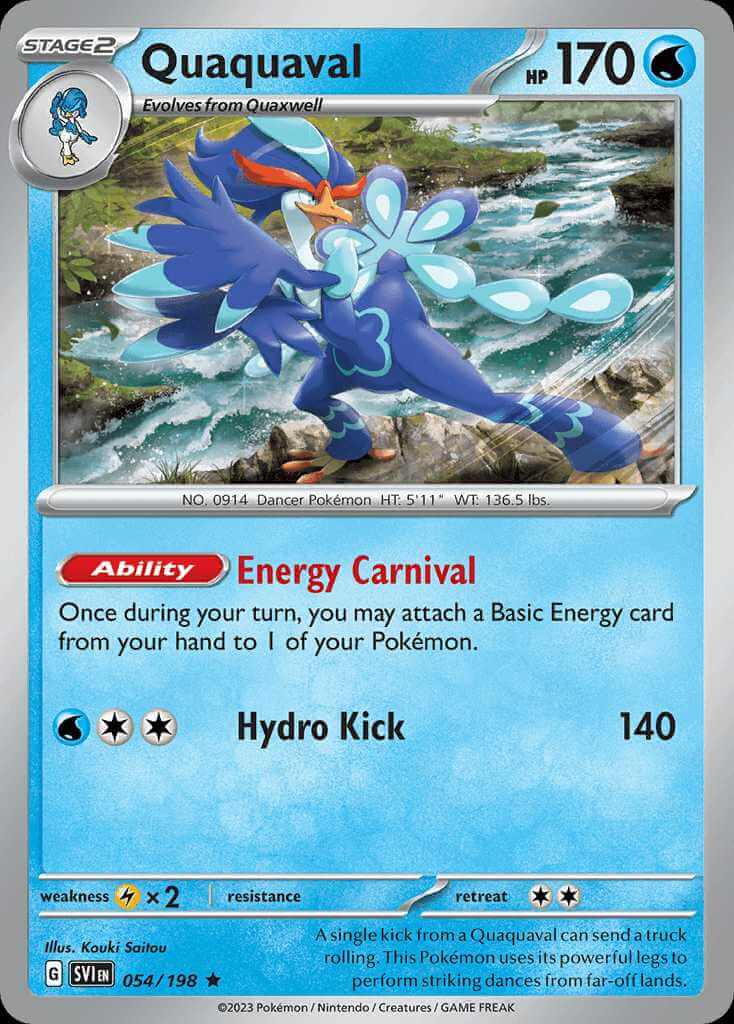 054/198 REVERSE HOLO Quaquaval - Scarlet and Violet