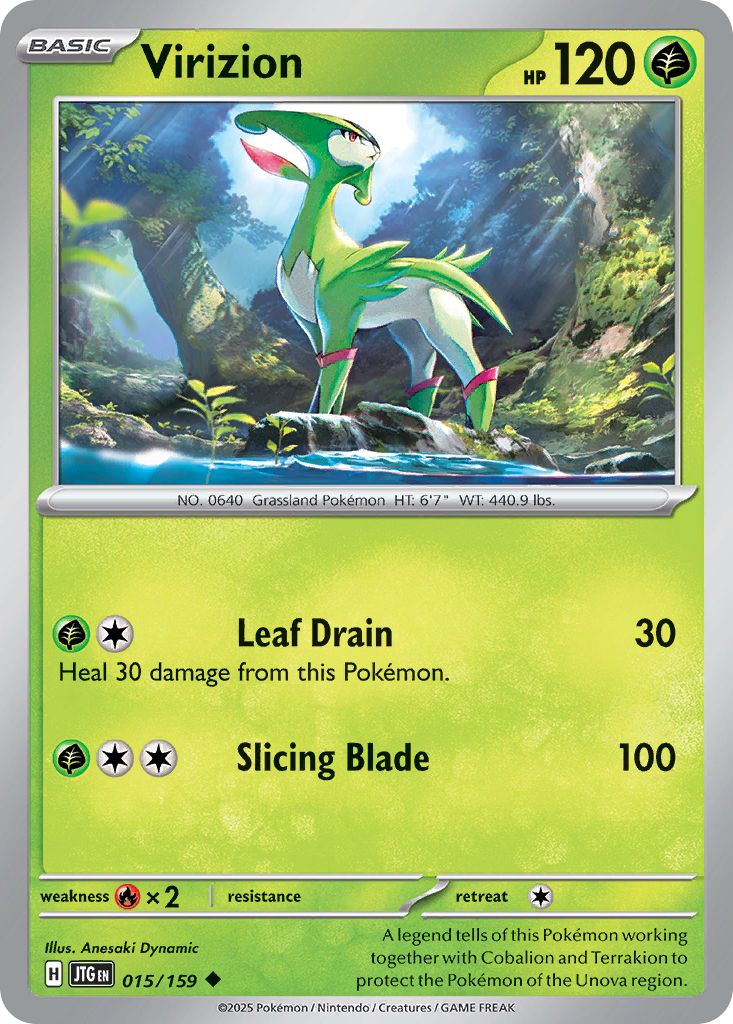 015/159 REVERSE HOLO Virizion - Journey Together