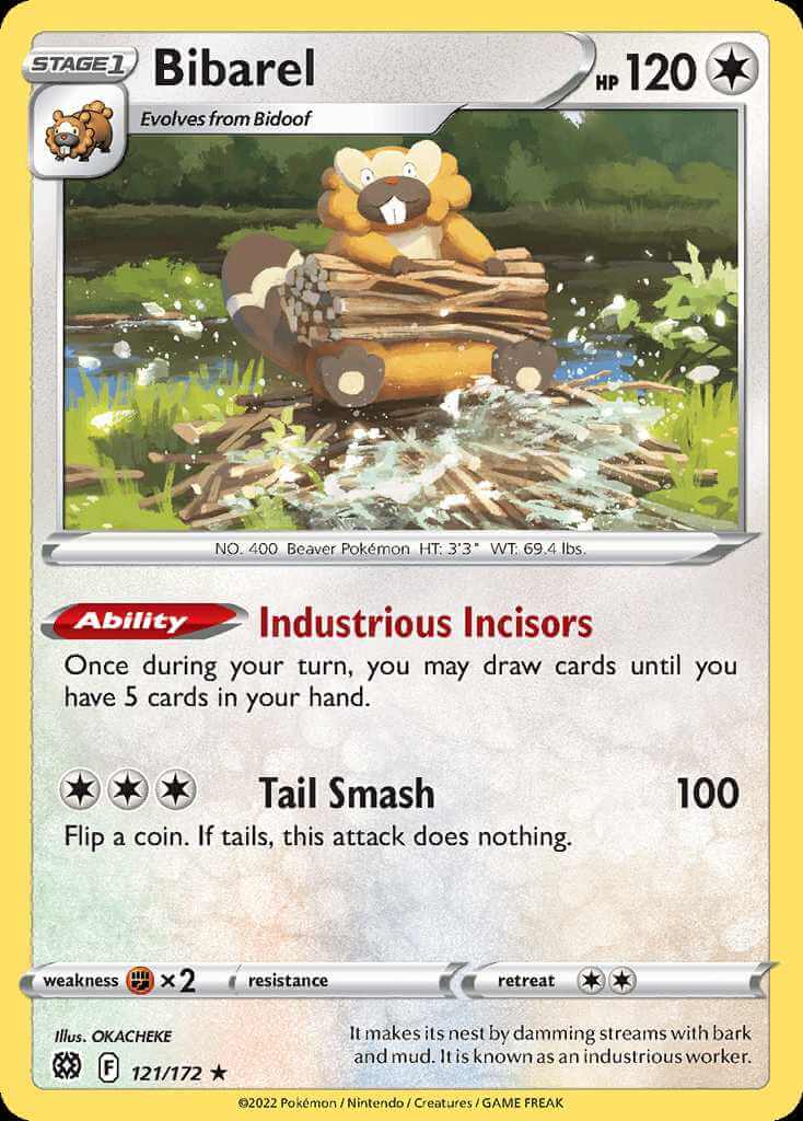 121/172 HOLO Bibarel - Brilliant Stars